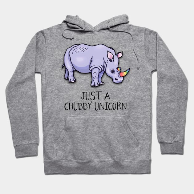 Chubby Unicorn (Rhino) Hoodie by JasonLloyd